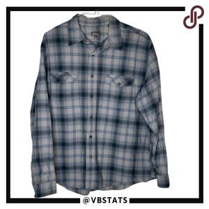 Royal Robbins XL‎ Blue-Gray-Navy Long Sleeve Button Down Soft Flannel Shirt